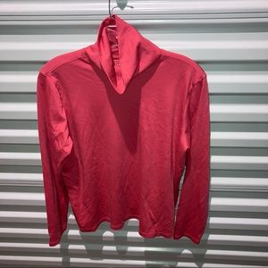 L.L. Bean Shirt Women’s Size Large Pink Supima Cotton LongSleeve Turtleneck Top
